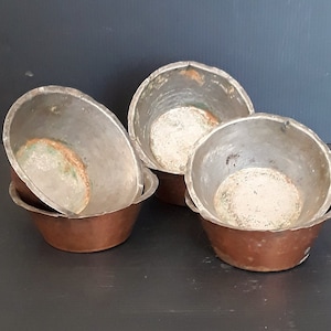 Raro Especial Antiguo Cobre Molde de Cocina Utensilios de Cocina Vajilla de Cobre Pudín Cobre Herramientas de Cocina Formas de Pastelería Decoración Rústica