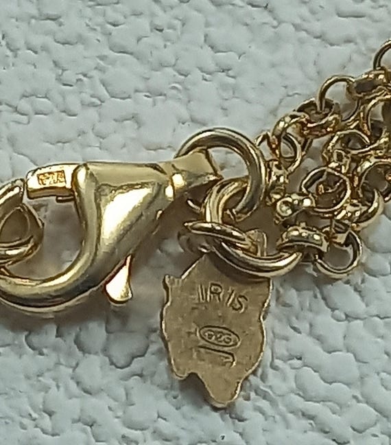 Solid silver bracelet Gold plated 925 sterling si… - image 7