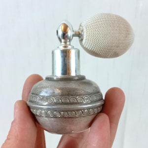 800silver Vintage Italy Very old perfume bottle in 800silver Silver sculture Collectible silver miniatures  Dining room decor Christmas gift
