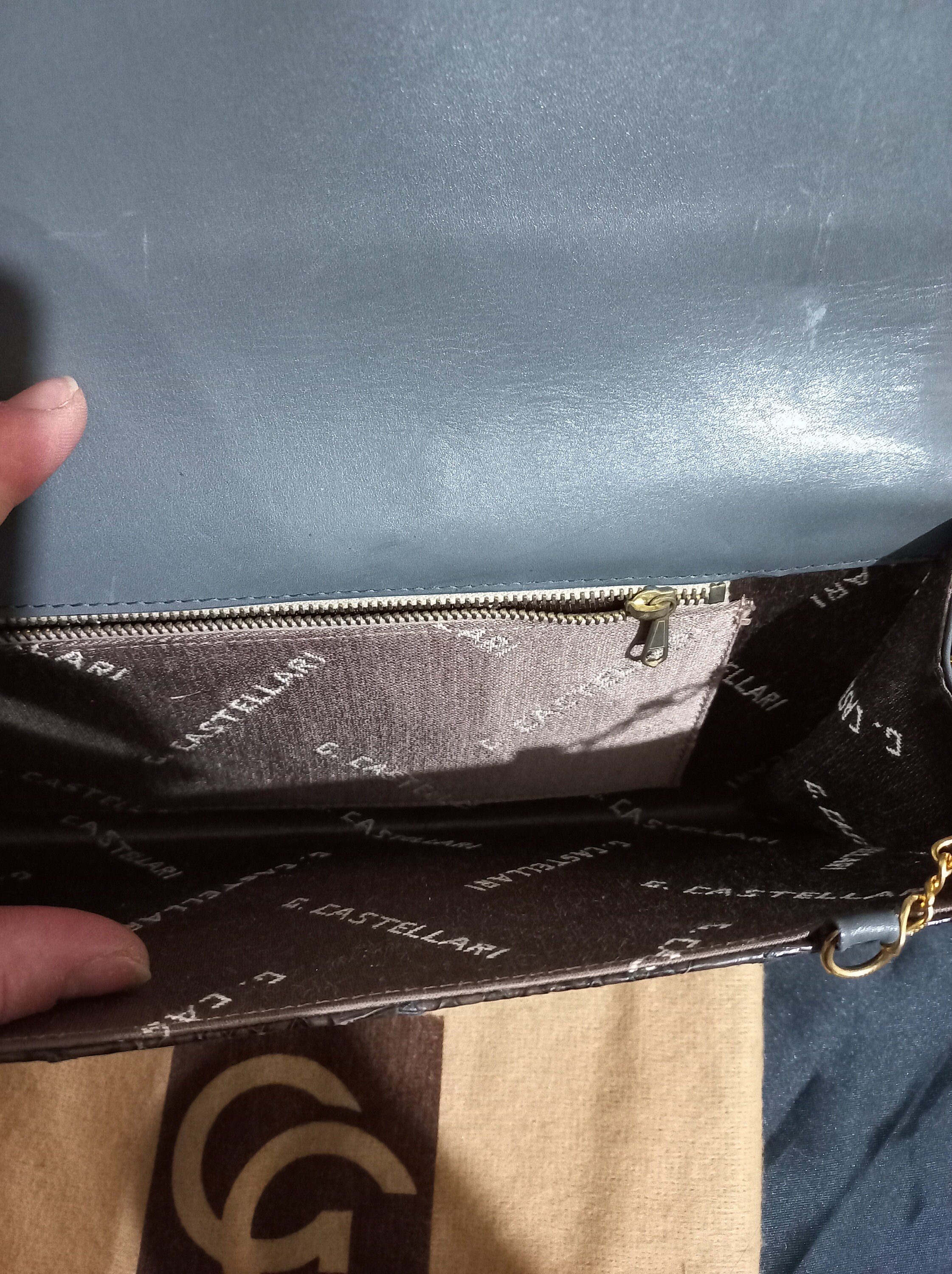 Made in Italy G. Castellari Milano Vintage 70s Leather Bag 
