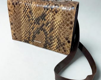 Made in Italy Vintage 70s Leather bag Shoulder bag Italian leather goods Gift for her Christmas gift