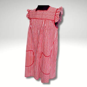 Apron Pure cotton Size 44 1970s Vintage Italy Vintage dress Light in the kitchen Gift for her