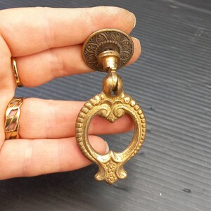 Italian Antiques Solid brass Drawer handles or knobs Originals 1950s Drawer knobs Pulls Restoration Antique furniture Home decor Wardrobes