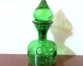 ヴィンテージグリーンガラス製イタリアワインボトル（籐製） - Etsy 日本