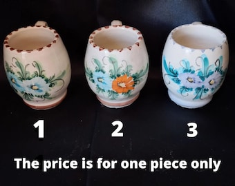 Italian Majolica Cup, Hand-Painted Earthenware, 1950s Collectible
