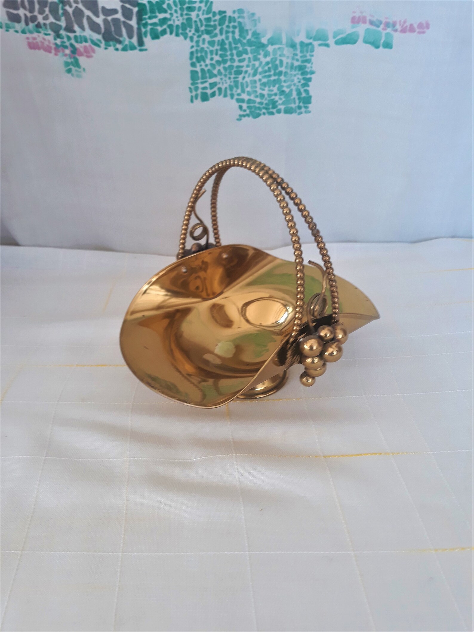 Großer verzierter Messingkorb Verziertes Messing Mittelstück | Etsy