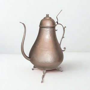 Rare 1950 Very large white copper jug 54 cm high Large copper pot Rustic decor Farmhouse furniture Antique home decor Vintage Italy