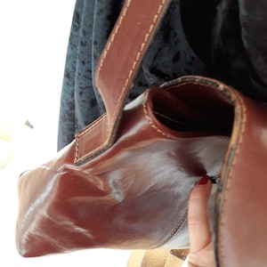 Vintage Italia Adjustable shoulder bag Genuine leather Handmade Italian craftsmanship Accessories Made in Italy Vintage bags Christmas gift image 10