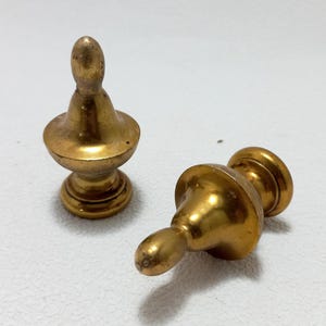 Extremely Rare Set of two heavy brass friezes Furniture finials Spare parts for antique furniture restoration Finishings
