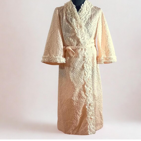 Elegant Quilted Dressing Gown powder pink color Tailored Dressing Gown Handmade Plus Size Dressing Gown Home Dress Women's