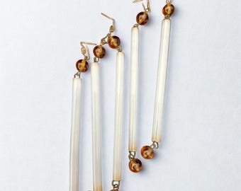 5piece set Glass straws Murano Glass Replacement, Murano Pendant, Final Drop Murano Part for Chandelier or DIY Handmade Replacement Supplies