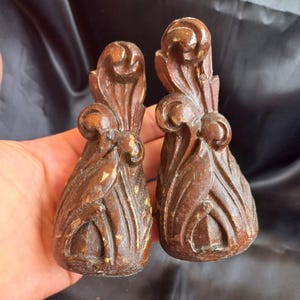 Uiterst zeldzame jaren 20-30 Set van 2 antieke houten friezen Brutalistische houten sculptuur Italiaans hout gesneden antieke meubelrestauratie antiek