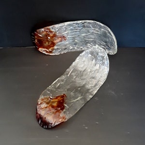 Vintage Italy Murano glass Spare part for chandeliers White-caramel color Florentine glass art Glass cup Replacement lampshade Glass decor