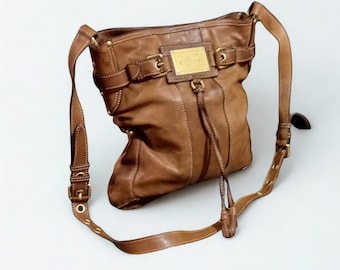 Made in Italy "The Original Car Shoe" Genuine Leather Shoulder bag Adjustable strap