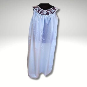 Vintage 70s Clear sky blue nightdress Vintage Italy Chic dress Sensual and romantic bride Vintage underwear Women's clothing Bridal lingerie
