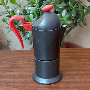 Rara Moka Pot Collectible Sheratonn Coffee Maker Design G. Zagato Aluminum Coffee Maker 4 Cups Made in Italy 1970s Espresso Italian Coffee