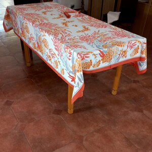 Nappe de mariage vintage en coton avec épis de blé Nappe avec 8 serviettes de table Nappe vintage, décorations de table rustiques