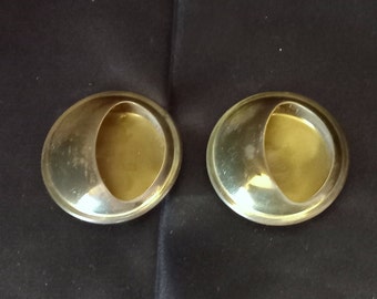 Italian Antiques Pair of drawer pulls Drawer knobs Originals 1950s Drawer knobs Pulls Restoration Antique furniture Home decor Wardrobes