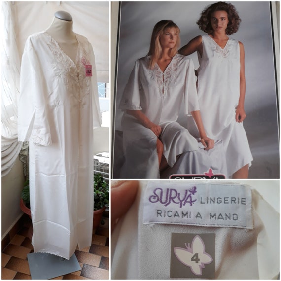 New Nightwear Nightgown Robe Silk blend Hand embr… - image 1