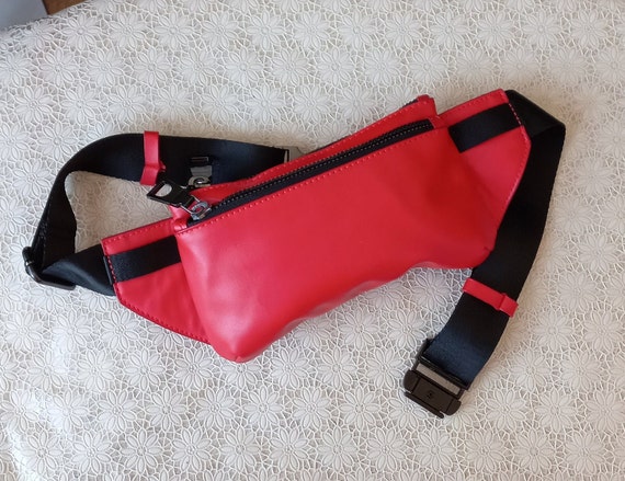 arena Empresa Ordenador portátil Nuevo bolso de cinturón de mujer ZARA Color rojo - Etsy México