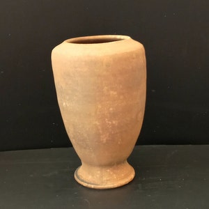 Raro Grande vaso per fiori Primi del &#39;900 Vaso in terracotta grezza Fatto a mano Antica urna in argilla Ceramica italiana Arredamento rustico da collezione