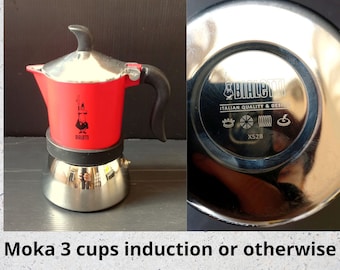 Rare Vintage Bialetti Brikka Moka Coffee Maker, Silver, 3 Cups 