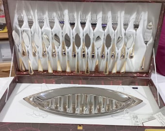 124 Pieces Gottinghen 18/10 Steel 24k Gold Decorations Cutlery Set