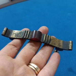 Vintage italiensk mässingslådhandtag, tidigt 1900-tal, antika möbelbeslag
