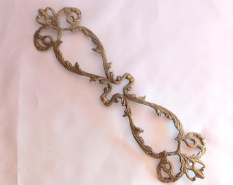 Fregio architettonico in ottone da 34,5 cm per restauro di mobili antichi, fregio antico pesante, decorazioni per armadi.