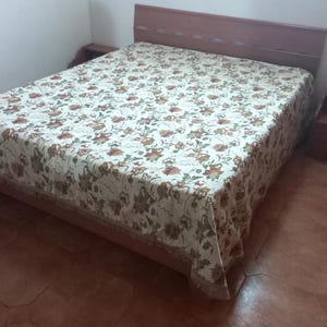 Antique bedspread Venetian brocade Handwoven Hand knotted trimmings Venetian Bedspread Precious Antique bridal trousseau