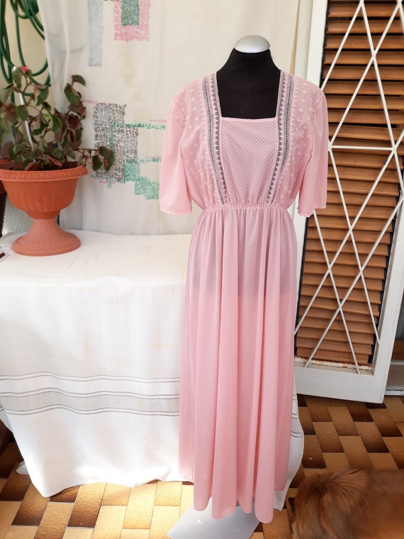 Vintage "Silfra" nightdress Italy 1970s Antique p… - image 2