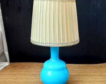 Murano glass lamp from the 1960s Blue-White submerged glass Cordless The electrical system needs to be redone Table Lamp Italian Lamp