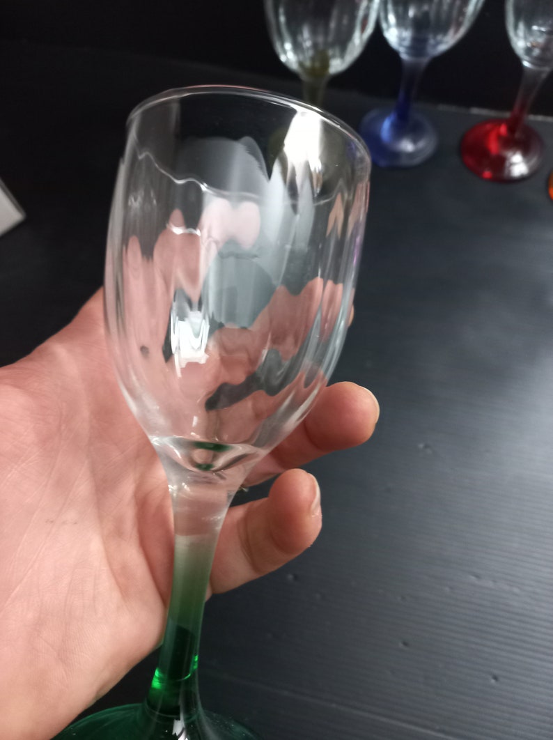 Alfa Line Glassware Made in Italy Wine Glasses Arlecchino Etsy