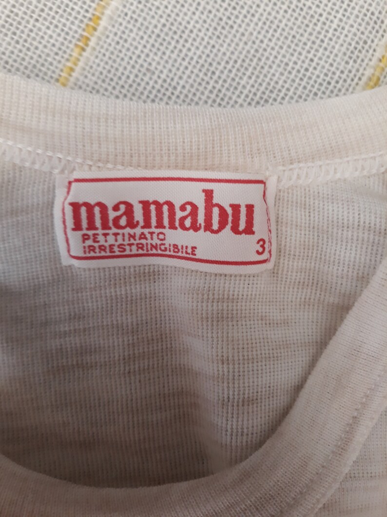 New Brand MAMABU Men's undershirt 20% wool 30 acrylic fiber 50 polypropylene fiber Size 3 Vintage Italy 1980s Men's underwear Gift for him image 8