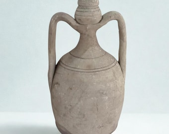 Antique Terracotta Amphora Vase, Early 1900s Italian Pottery