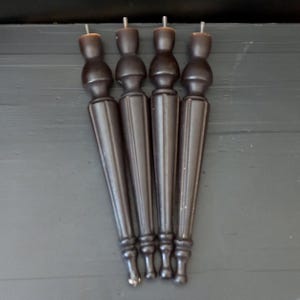 Gambe per mobili vintage, set di 4 gambe affusolate in legno, anni '50/'60