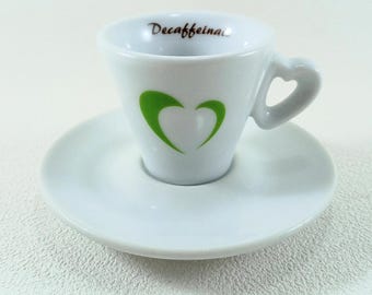Special shape Heart handle Coffee cup Decaffeinated Collectible cup Coffee cups Italian Espresso Bar cups Porcelain Ipa Made in Italy