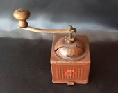 Rare Vintage Italy coffee grinder 1930s Antique iron mill Rustic decor Italian antiques Kitchen decor Kitchen tools Antique tool Collectible