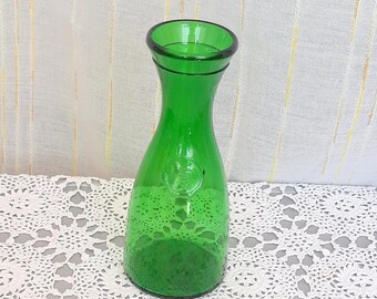 ヴィンテージグリーンガラス製イタリアワインボトル（籐製） - Etsy 日本