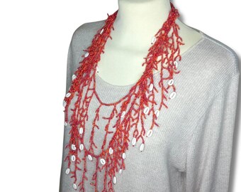Collier 5 Rangs Façon Corail Et Perles – Envoi France Gratuit (occasion)