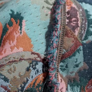 Large 520x137 Antique Venetian Brocade Silk and cotton blend Double face Venetian Silk Brocade Antique Upholstery Fabric Scrap of fabric