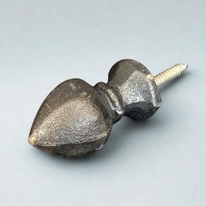 Large 750g Heavy Cast Iron Gate Knob - Industrial Spivak Finial - Vintage Architectural Salvage - Heavy Duty Furniture Pull for Restoration