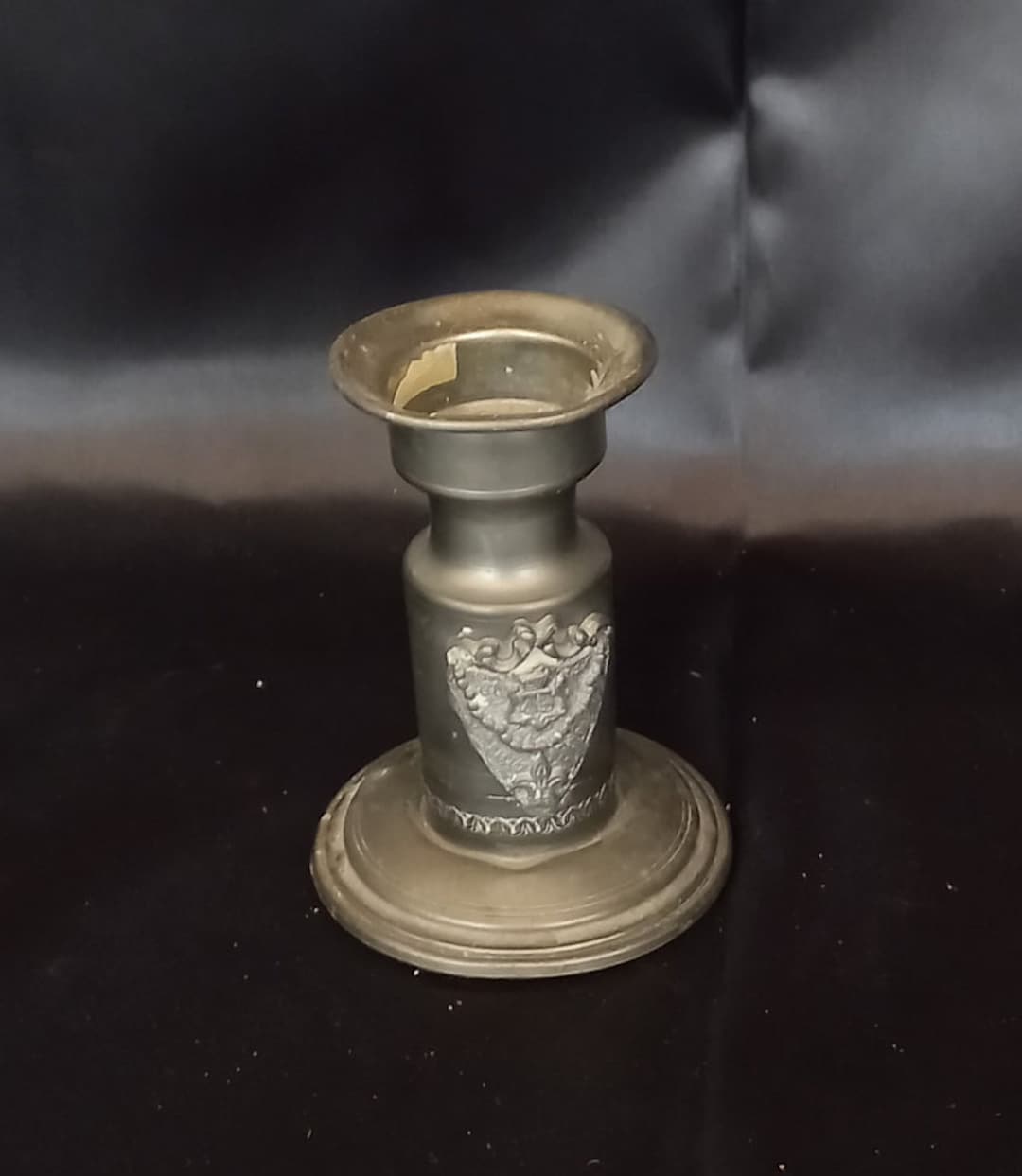 Antique Pewter Candle Holder Early 1900s Handmade Antique Etsy