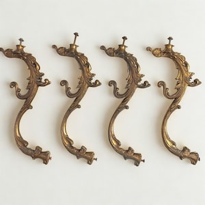 Zeldzame antieke koperen friezen Zware koperen kapstokhaken Muurhaken Messing kroonluchter Reserveonderdelen Antiek Italiaans antiek koperen decoraties