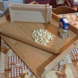 Kit for making Italian fresh pasta Large wooden board for kneading 29 "Guitar for making long pasta Wooden rolling pin Italian kitchen tools