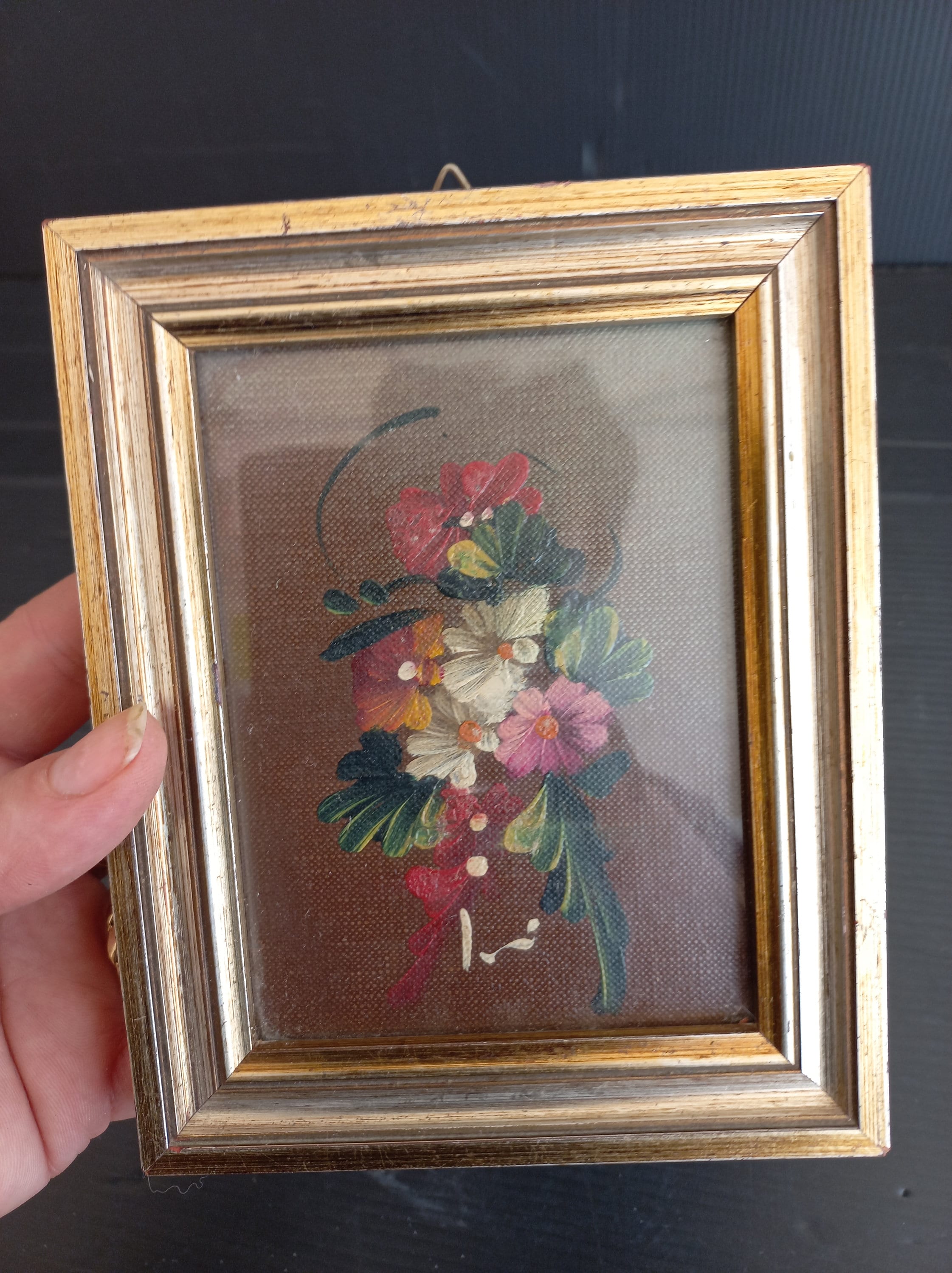 木枠の花の絵画 Amazon.co.jp: 絵画 虹の下の花 アートパネル ポスター 魅力的な
