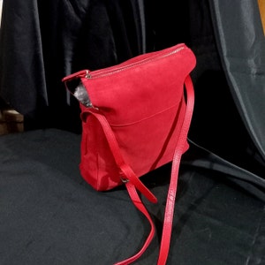 Made in Italy &quot;The Bag&quot; Genuine Leather Shoulder bag Red bag Leather bag Shoulder bag  Italian leather goods Gift for her Christmas gift