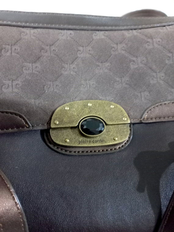 Vintage Pierre Cardin 004432004 Leather bag Brass… - image 3