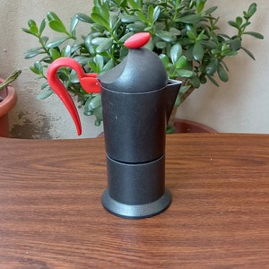 Rara Moka Pot Collectible Sheratonn Coffee Maker Design G. Zagato Aluminum Coffee Maker 4 Cups Made in Italy 1970s Espresso Italian Coffee