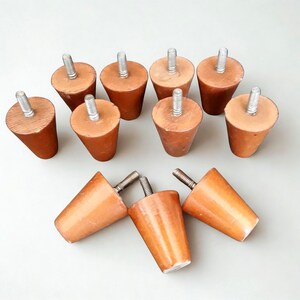 Vintage Italië antiek 10 stuks korte houten poten voor dressoir, oude poten stoel bank, voeten voor loveseat jaren 60 art deco architectonisch herstel